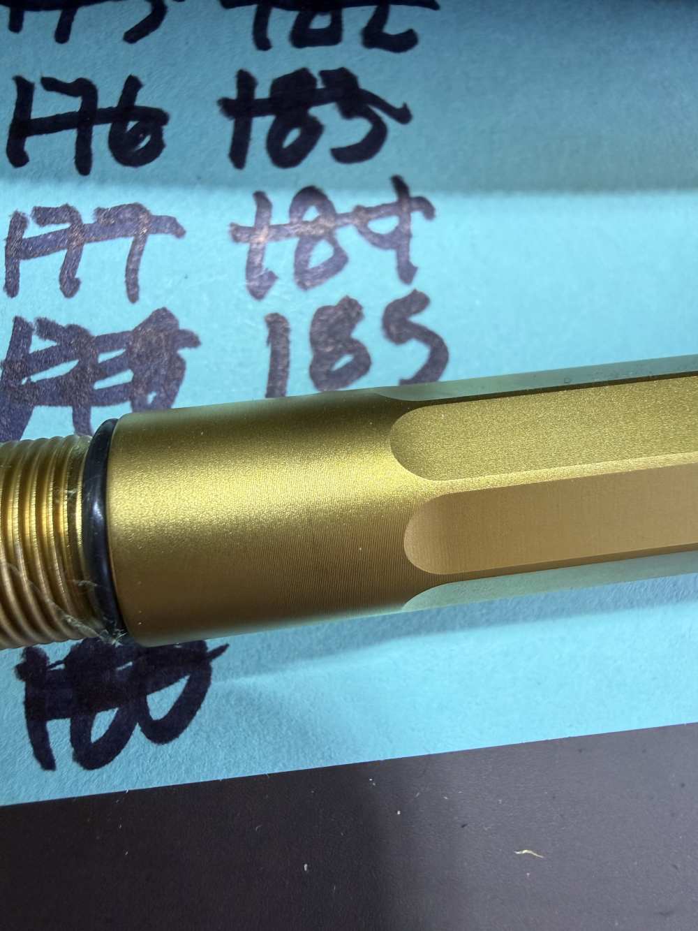 185. Agency Arms Glock 19 Gen 3/4 Gold TiN Threaded Barrel 1/2x28 – Unfired-img-11