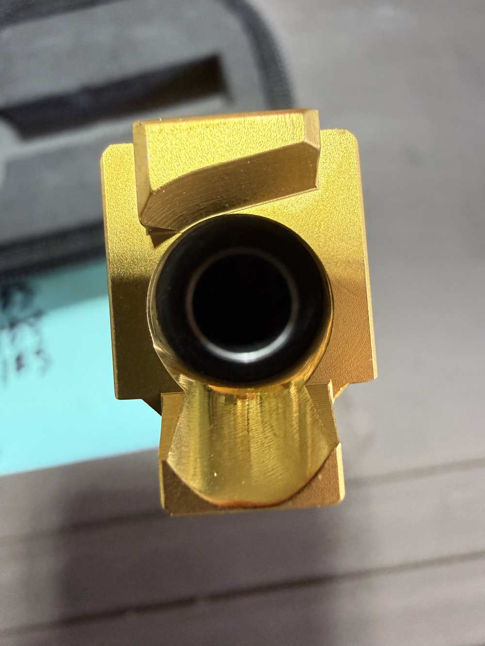 185. Agency Arms Glock 19 Gen 3/4 Gold TiN Threaded Barrel 1/2x28 – Unfired-img-4