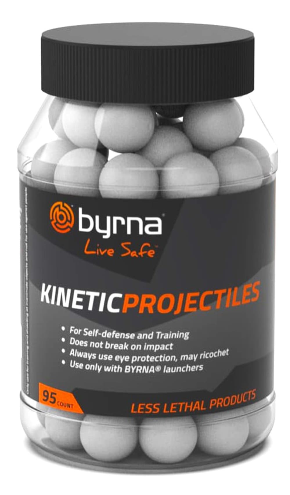 BYRNA LESS LETHAL KINETIC PROJECTILES .68 CALIBER 95 COUNT-img-0