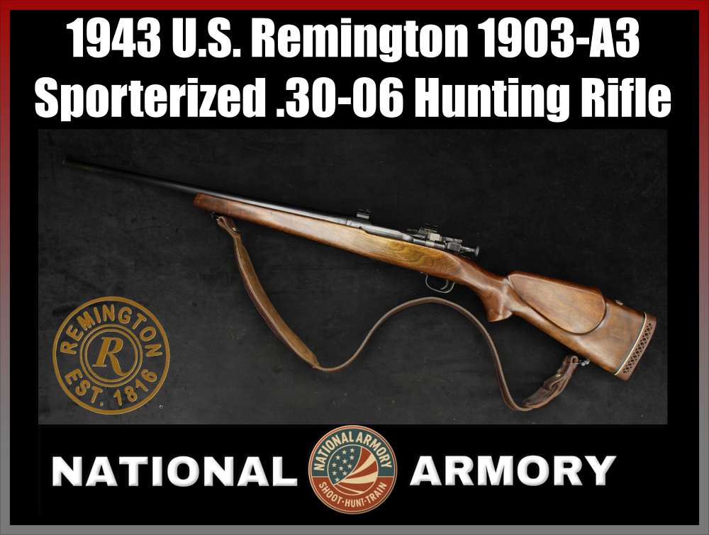 1943 U.S. Remington 1903-A3 Sporterized .30-06 Hunting Rifle 22.5" BBL 1903-img-0