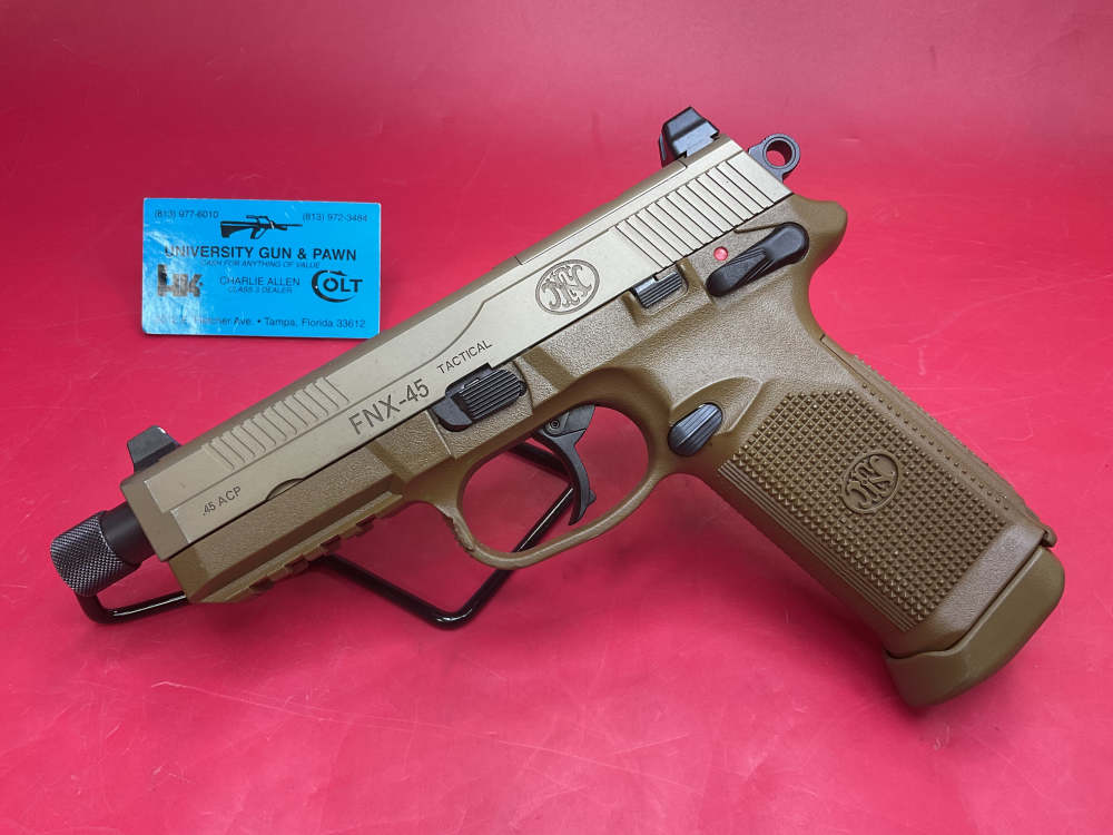 FNH FN FNX-45 Tactical .45ACP 5.5” Threaded Barrel - 2 Mags - IWB Holster-img-1