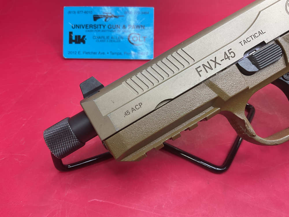 FNH FN FNX-45 Tactical .45ACP 5.5” Threaded Barrel - 2 Mags - IWB Holster-img-5