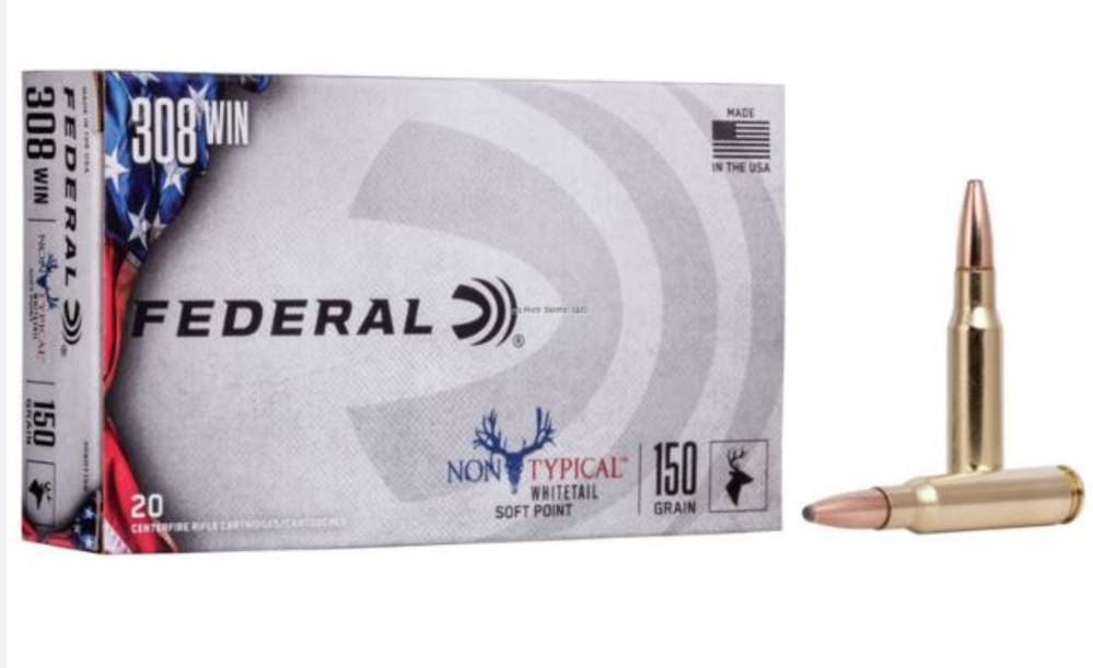 200 Rds Federal 308 Non Typical  150 Gr SP Ammo .308 Case-img-0