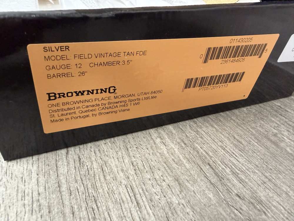 BROWNING SILVER FIELD VINTAGE TAN CAMO 12 GAUGE 26" BARREL 011430205 NEW-img-13
