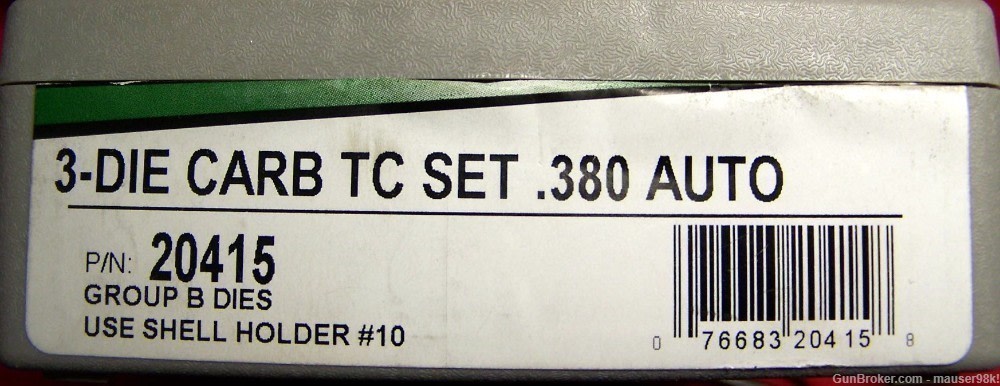 380 ACP. RCBS Carbide 3-Die Set with Taper Crimp-img-1