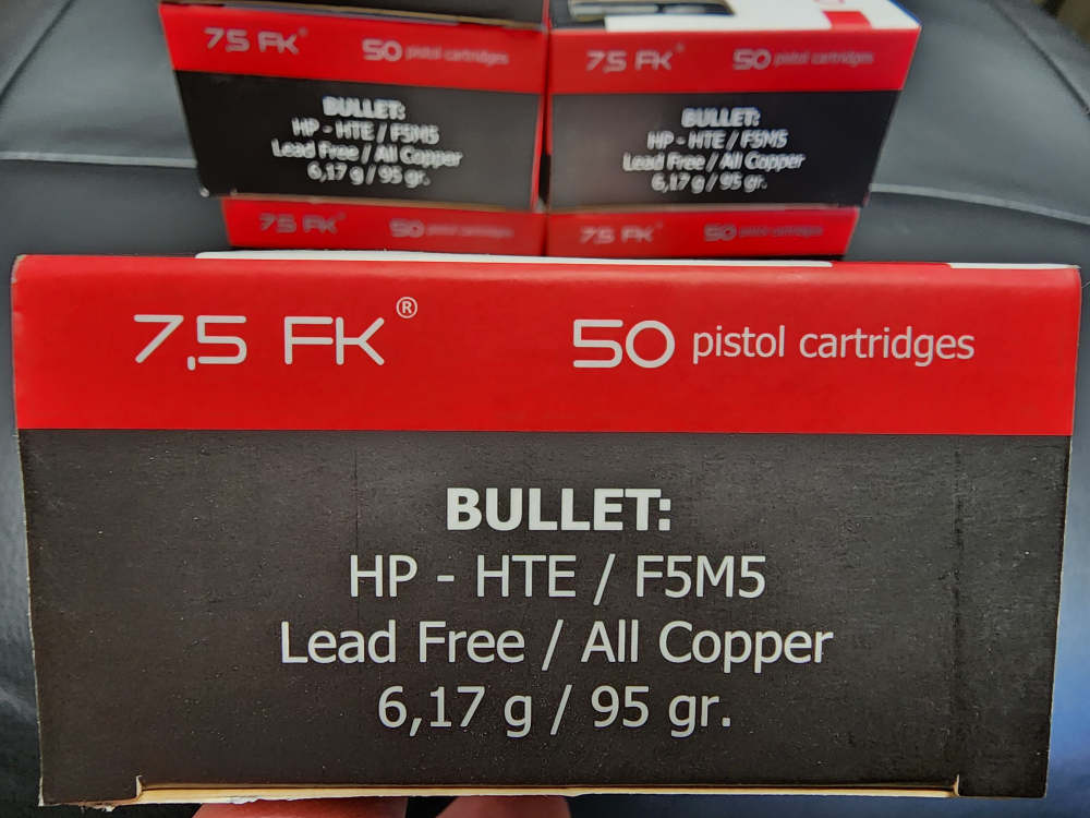 NEW 300 ROUNDS FK BRNO 7.5 FK 95 GRAIN COPPER HP HIGH TERMINAL EFFECT HTE-img-2