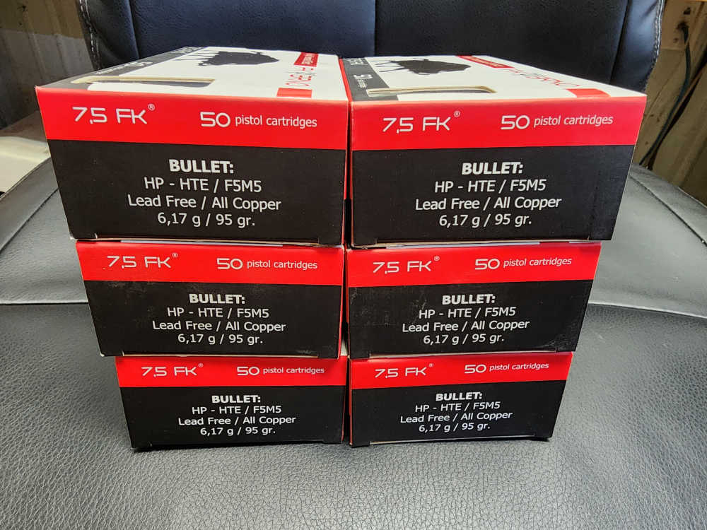 NEW 300 ROUNDS FK BRNO 7.5 FK 95 GRAIN COPPER HP HIGH TERMINAL EFFECT HTE-img-1
