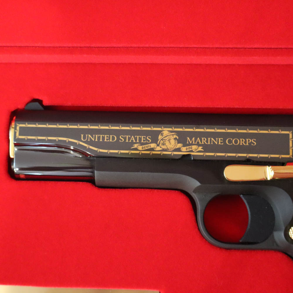 AMERICA REMEMBERS COLT 1911 MARINE DEVIL DOG 45 ACP LIKE NEW-img-6