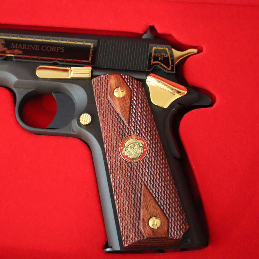 AMERICA REMEMBERS COLT 1911 MARINE DEVIL DOG 45 ACP LIKE NEW-img-5