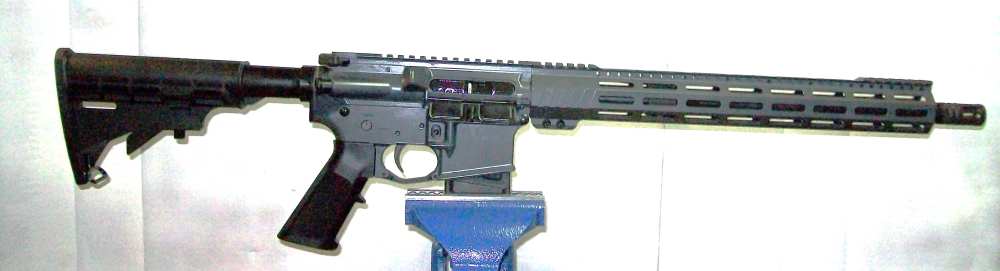 New Custom ONE HORSE AR15 5.56 NATO Rifle Sniper Grey-img-8