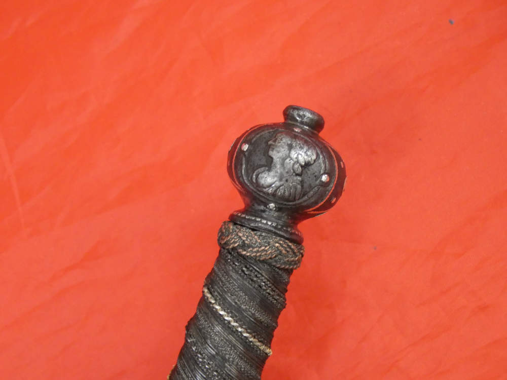 ANTIQUE 16 / 17 CENTURY EUROPEAN PARRYING DAGGER SILVER ENCRUSTATION sword-img-6