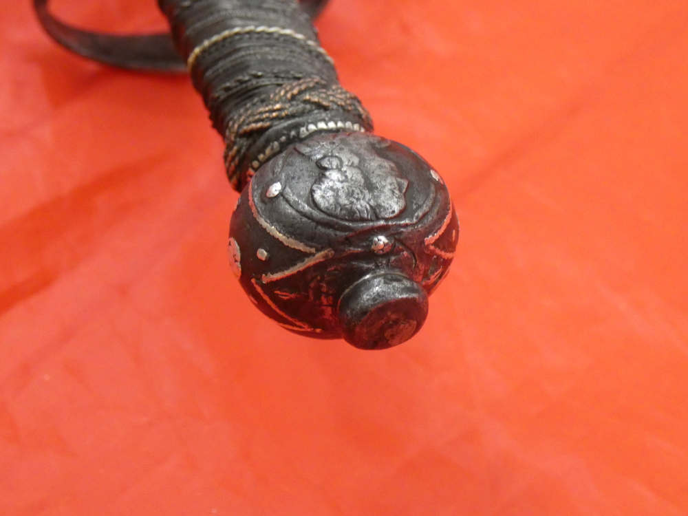 ANTIQUE 16 / 17 CENTURY EUROPEAN PARRYING DAGGER SILVER ENCRUSTATION sword-img-10