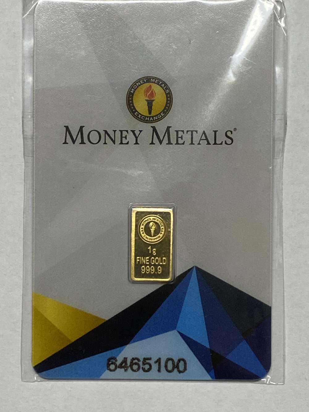 1 gram Fine Gold Money Metals  Sealed, Assay Certificate -img-0