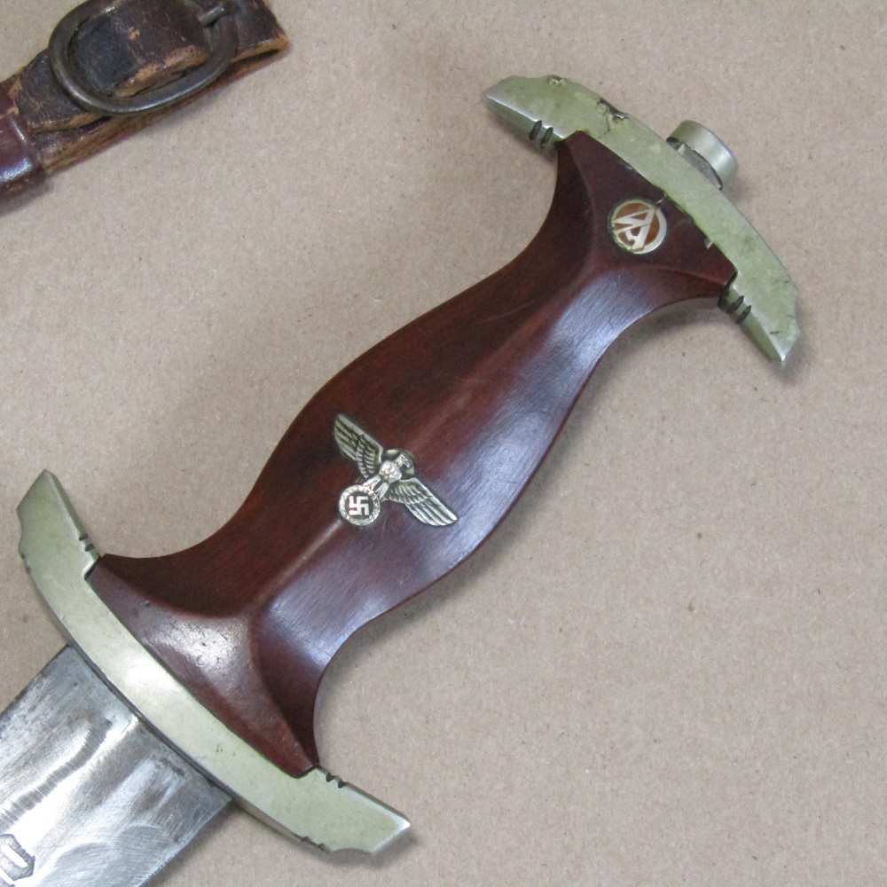 WW2 Rare Early Made German Military SA Dagger Adolf Volker Schmalkalden W26-img-1