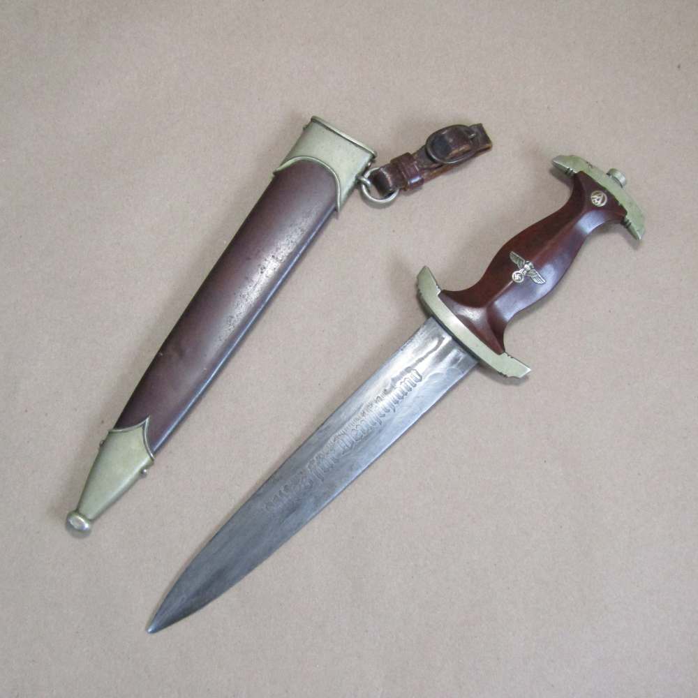 WW2 Rare Early Made German Military SA Dagger Adolf Volker Schmalkalden W26-img-0