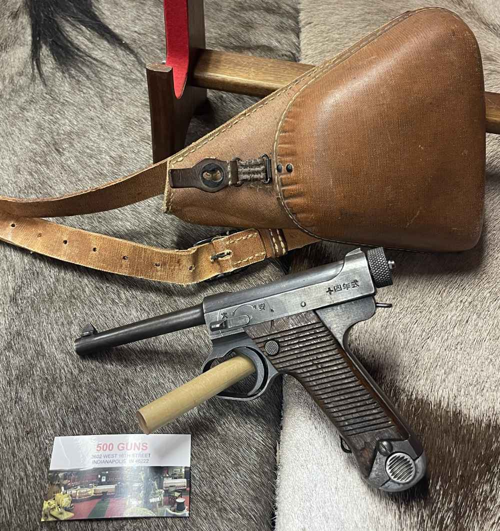 WWII NAMBU Type 14 C&R Japanese 8mm Nambu March 1944 w/holster-img-0