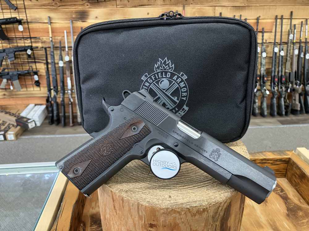Springfield Armory 1911 Garrison Pistol - 9mm Luger - 9+1 - 5" - Blued/Wood-img-0