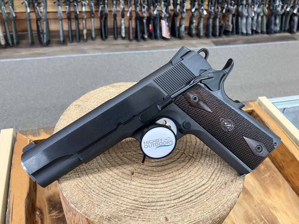 Springfield Armory 1911 Garrison Pistol - 9mm Luger - 9+1 - 5" - Blued/Wood-img-1