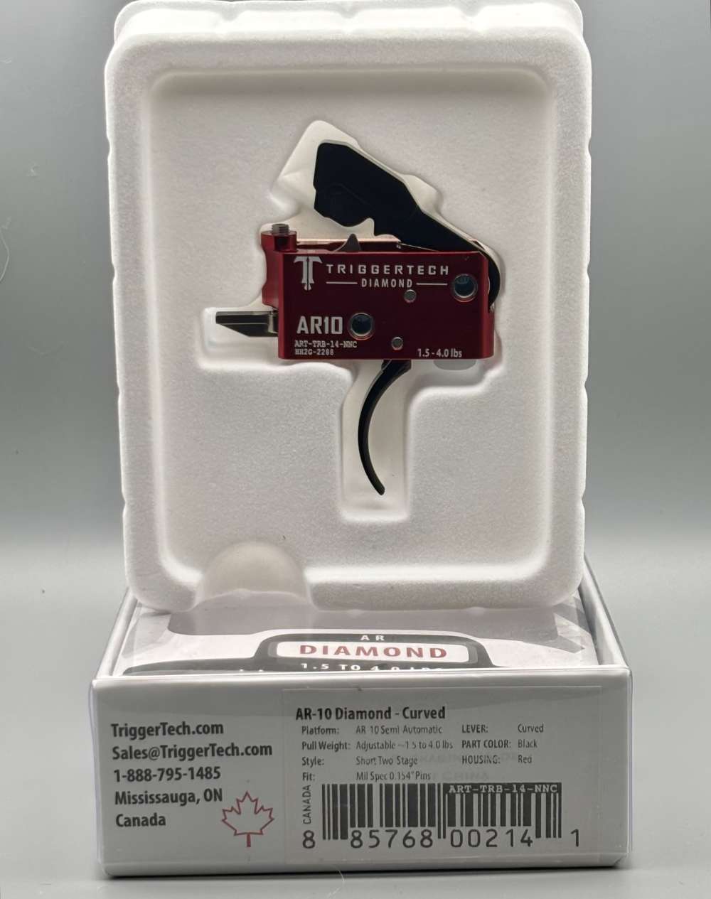 Triggertech AR-10 Diamond Competition Trigger Red/Black-img-1