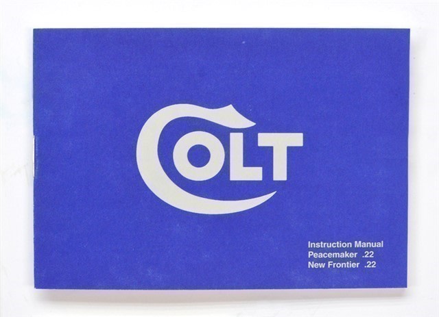 Colt Peacemaker .22 & New Frontier .22 Manual PLUS. 1956-1974-img-1