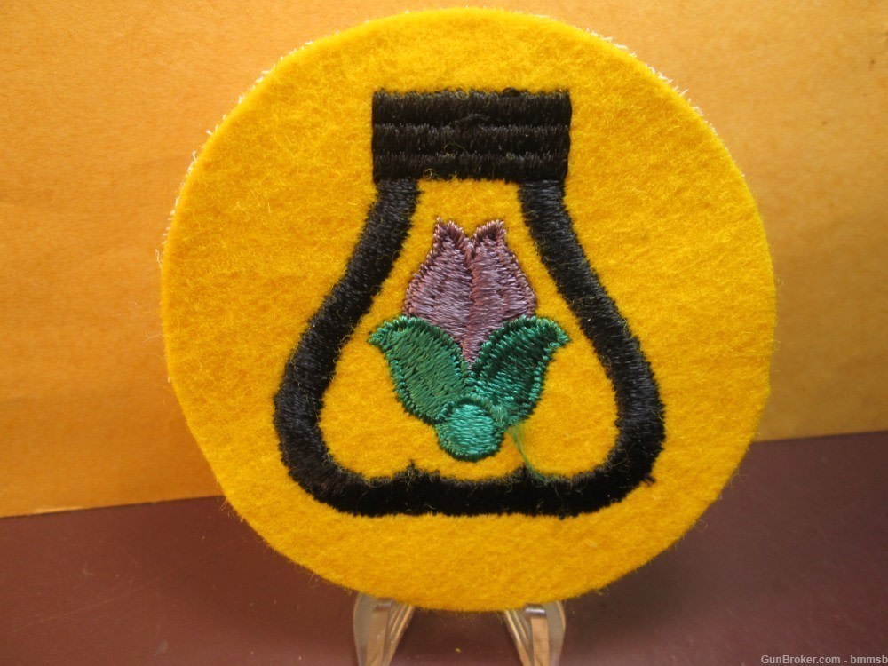 U.S. WW 2, 21st. Calvary Divion unit patch on yellow wool-img-0