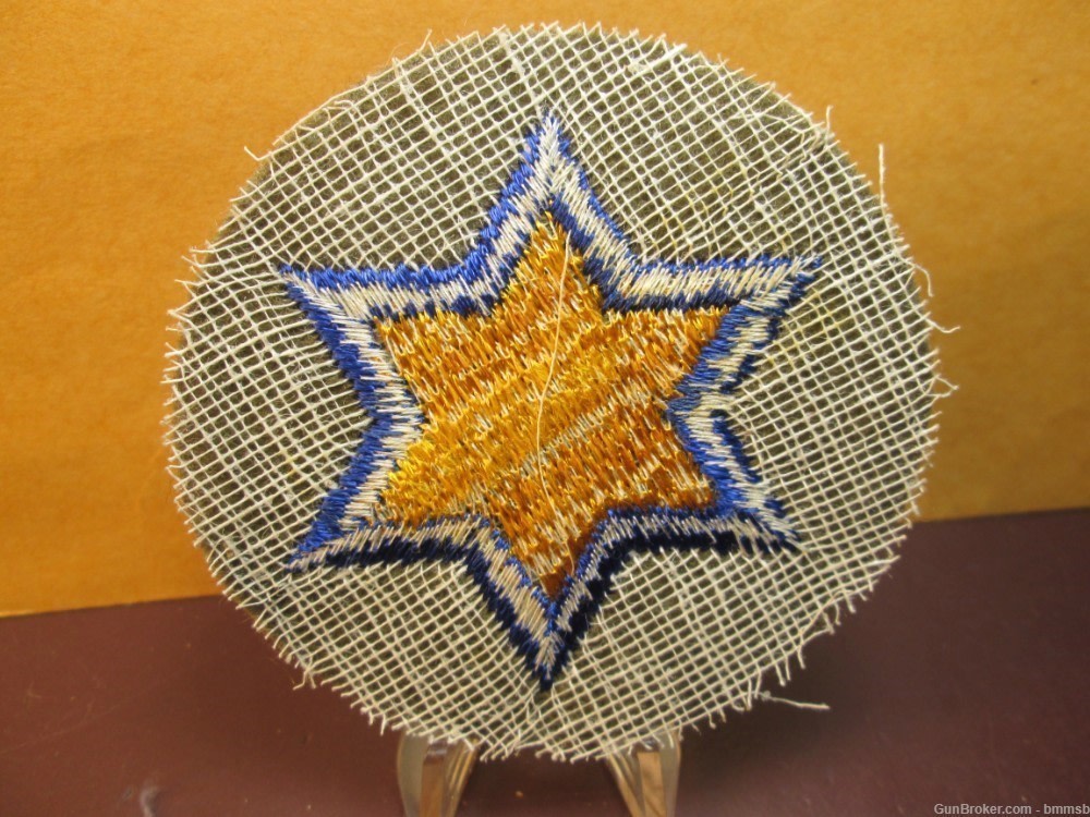 U.S. WW 2, 66th. Calvary Division unit patch on wool-img-1
