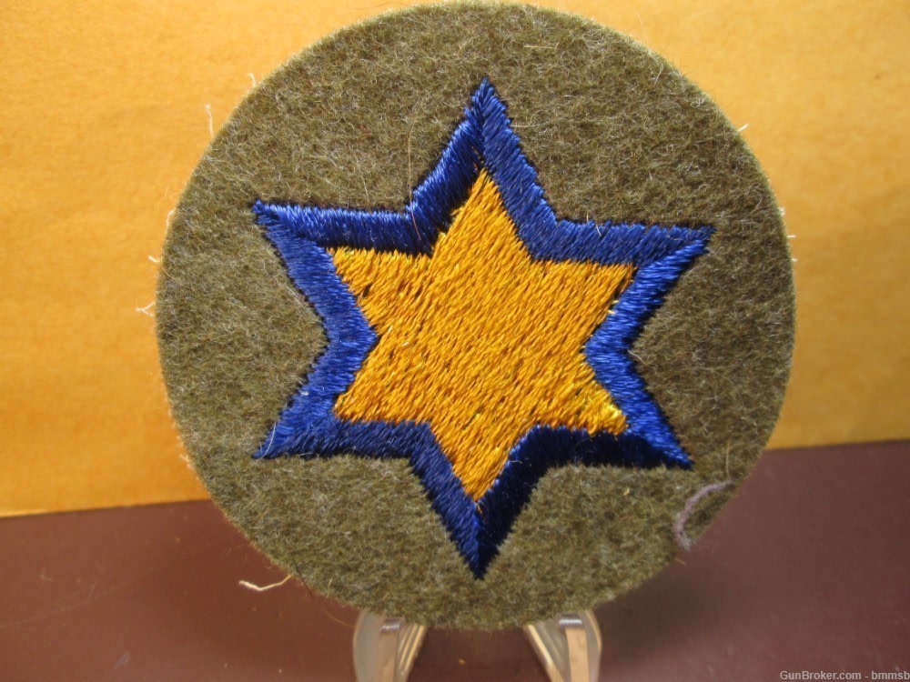 U.S. WW 2, 66th. Calvary Division unit patch on wool-img-0