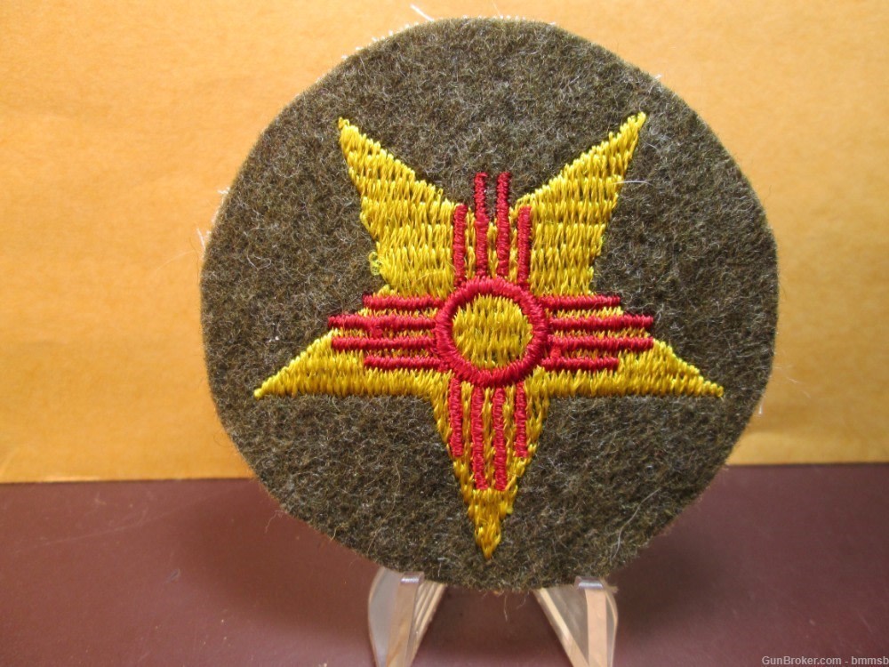 U.S. WW 2 Era 56th. Calvary Brigade uniform patch on wool-img-0