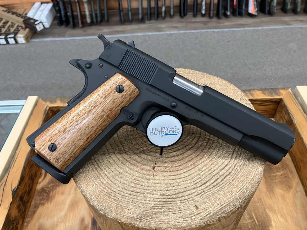 Rock Island GI Standard FS 1911 Pistol - .45 ACP - 8+1 -5" -Wood/Parkerized-img-1
