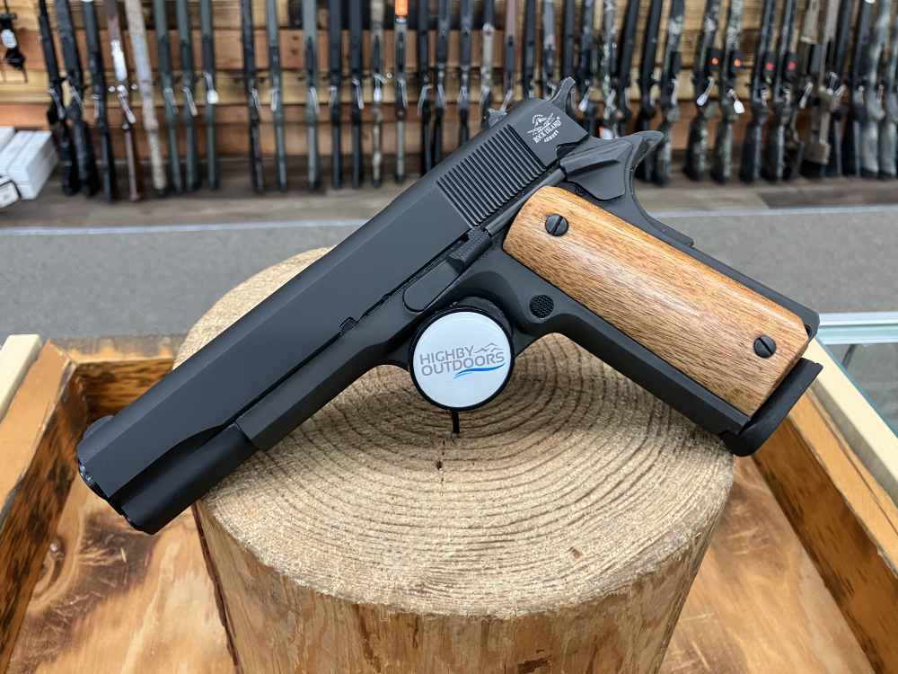 Rock Island GI Standard FS 1911 Pistol - .45 ACP - 8+1 -5" -Wood/Parkerized-img-2