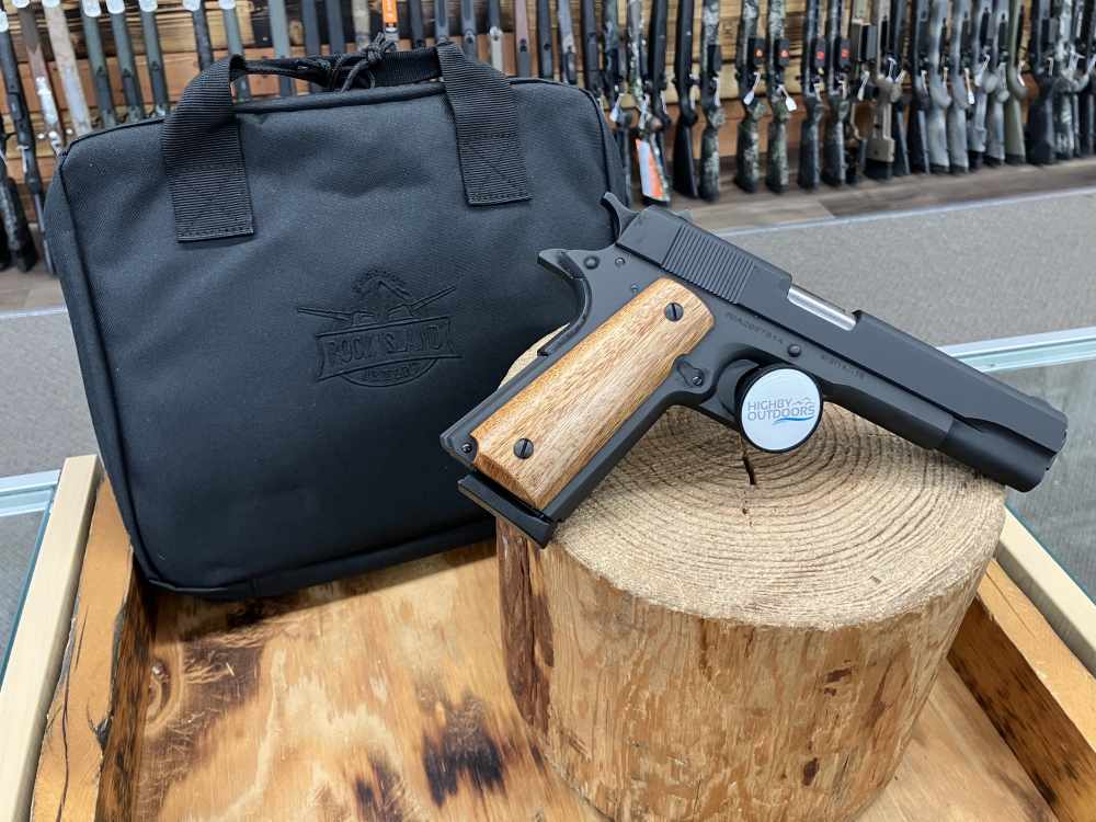 Rock Island GI Standard FS 1911 Pistol - .45 ACP - 8+1 -5" -Wood/Parkerized-img-0