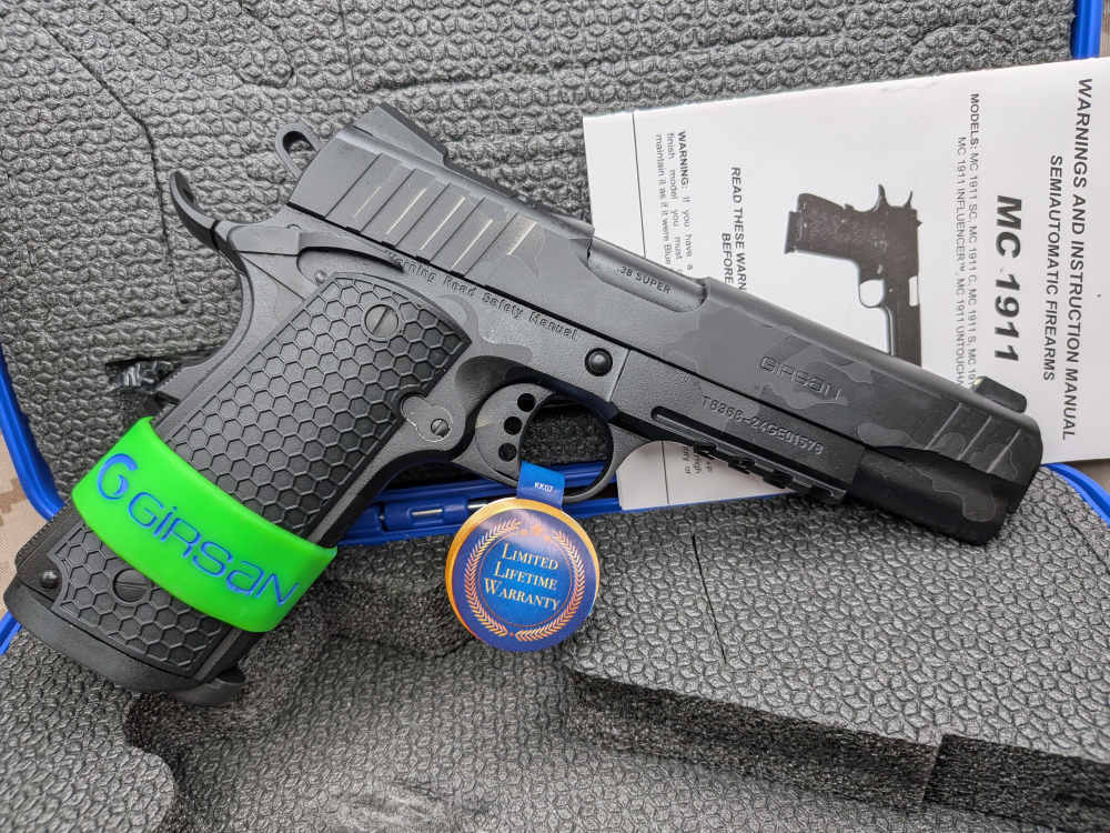 EAA Girsan Influencer MC1911 S .38 Super Railed 1911 Optics Ready-img-1