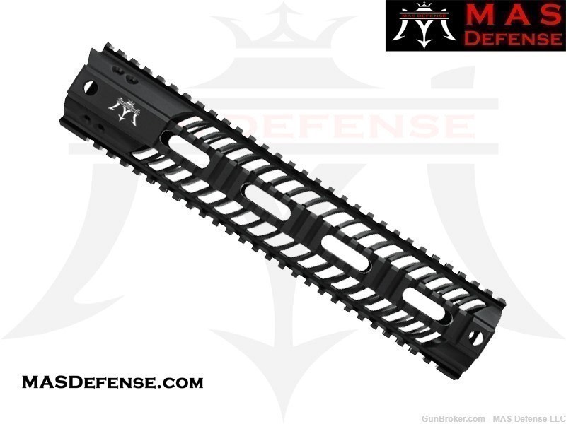MAS DEFENSE 12" SQUADRON LIGHTWEIGHT QUAD RAIL - BLACK-img-0