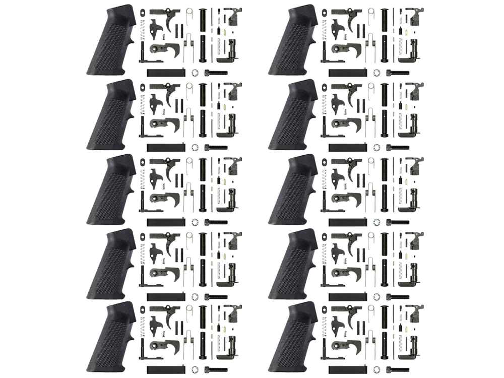 10 PACK - AR15 Mil Spec Complete Lower Parts Kit LPK -img-0