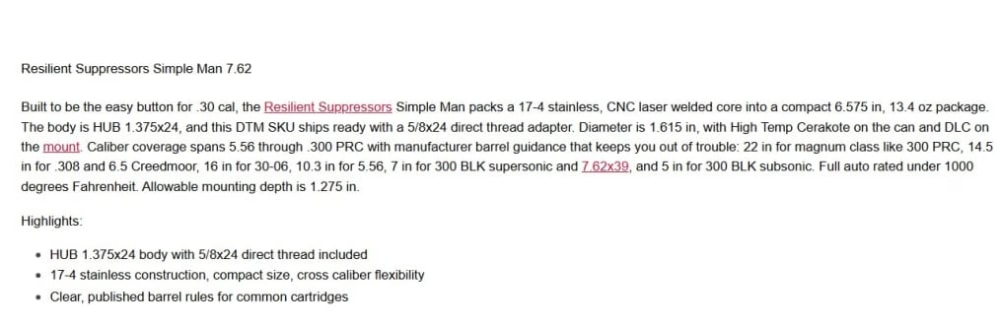 RESILIANT SUPPRESSORS SIMPLE MAN 7.62 X 39-img-2
