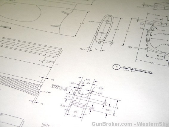 Remington Hepburn No. 3 Rifle Drawings Blueprints!-img-2