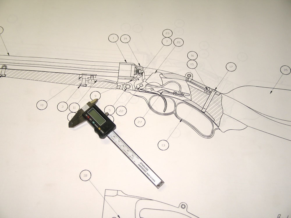 Farrow Schuetzen Rifle Measured Drawings, Blueprints!-img-0