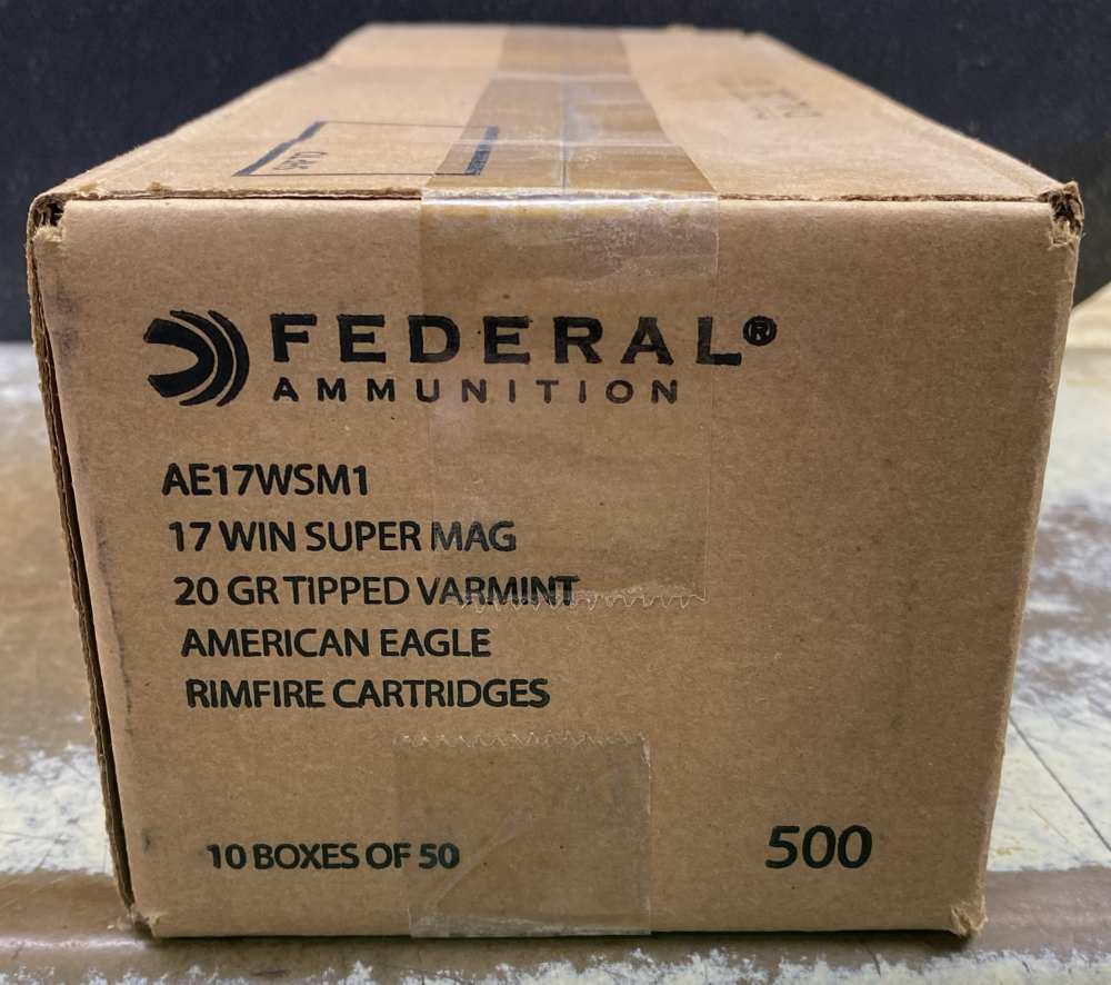 500 Rounds of Federal American Eagle .17 WSM 20 Grain Tipped Varmint!-img-0