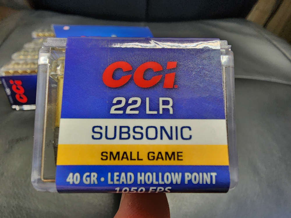NEW! 1000 CCI SMALL GAME SUBSONIC 22 LONG RIFLE 40 GR LEAD HP SUPPRESSOR 56-img-4