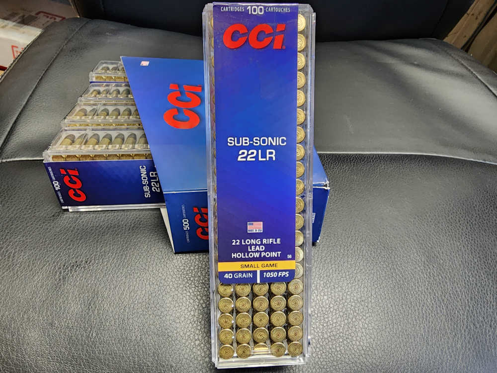 NEW! 1000 CCI SMALL GAME SUBSONIC 22 LONG RIFLE 40 GR LEAD HP SUPPRESSOR 56-img-2
