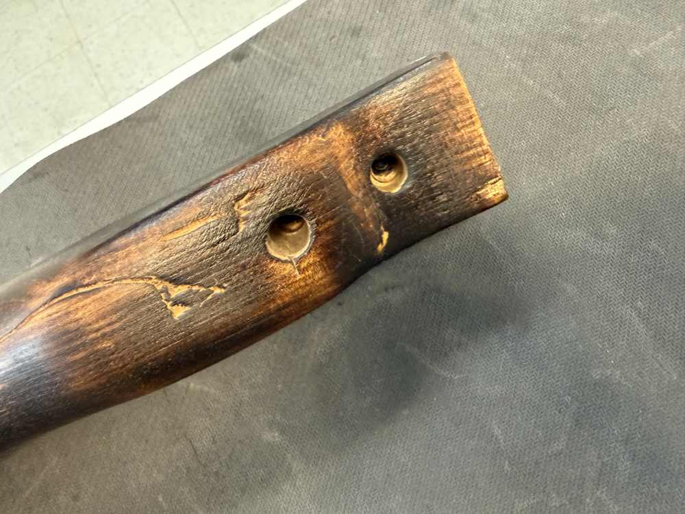 Lot of 2 UZI SMG wood butt stocks -img-14