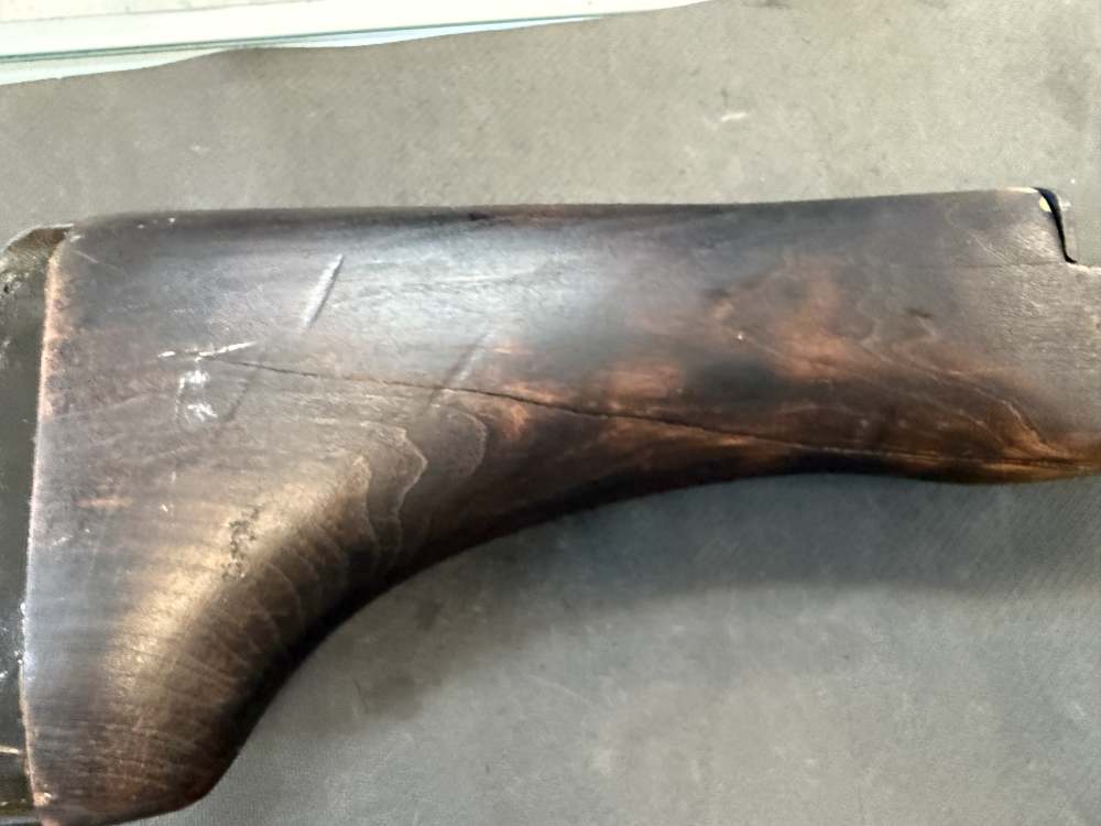 Lot of 2 UZI SMG wood butt stocks -img-11