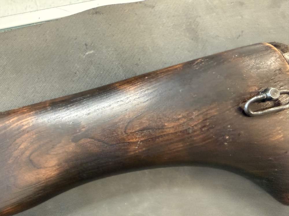 Lot of 2 UZI SMG wood butt stocks -img-8