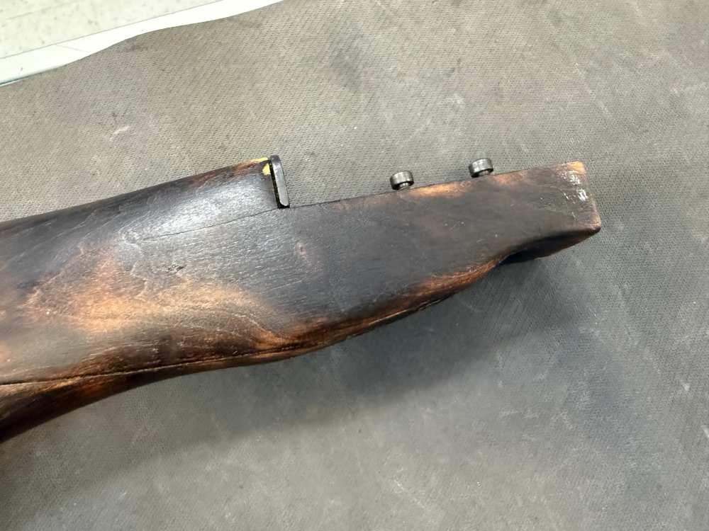 Lot of 2 UZI SMG wood butt stocks -img-12