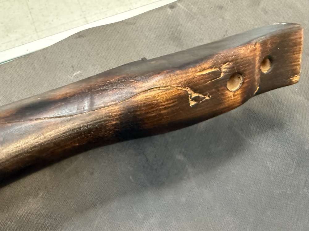 Lot of 2 UZI SMG wood butt stocks -img-15