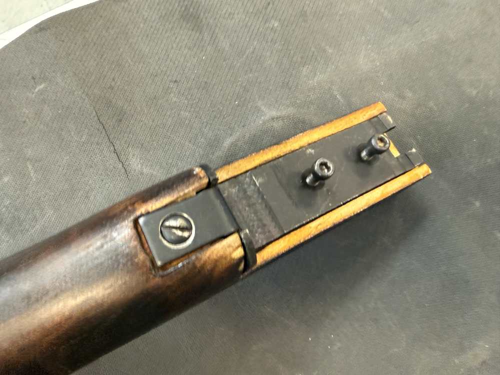Lot of 2 UZI SMG wood butt stocks -img-13
