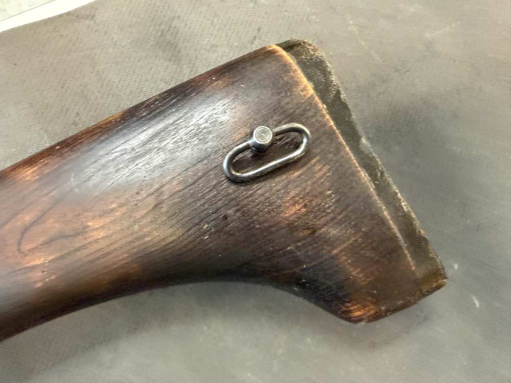 Lot of 2 UZI SMG wood butt stocks -img-7