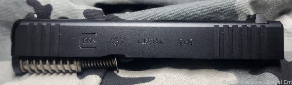 Glock G43X 9MM complete OEM slide Fits G43, G43X, G48  New  -img-0