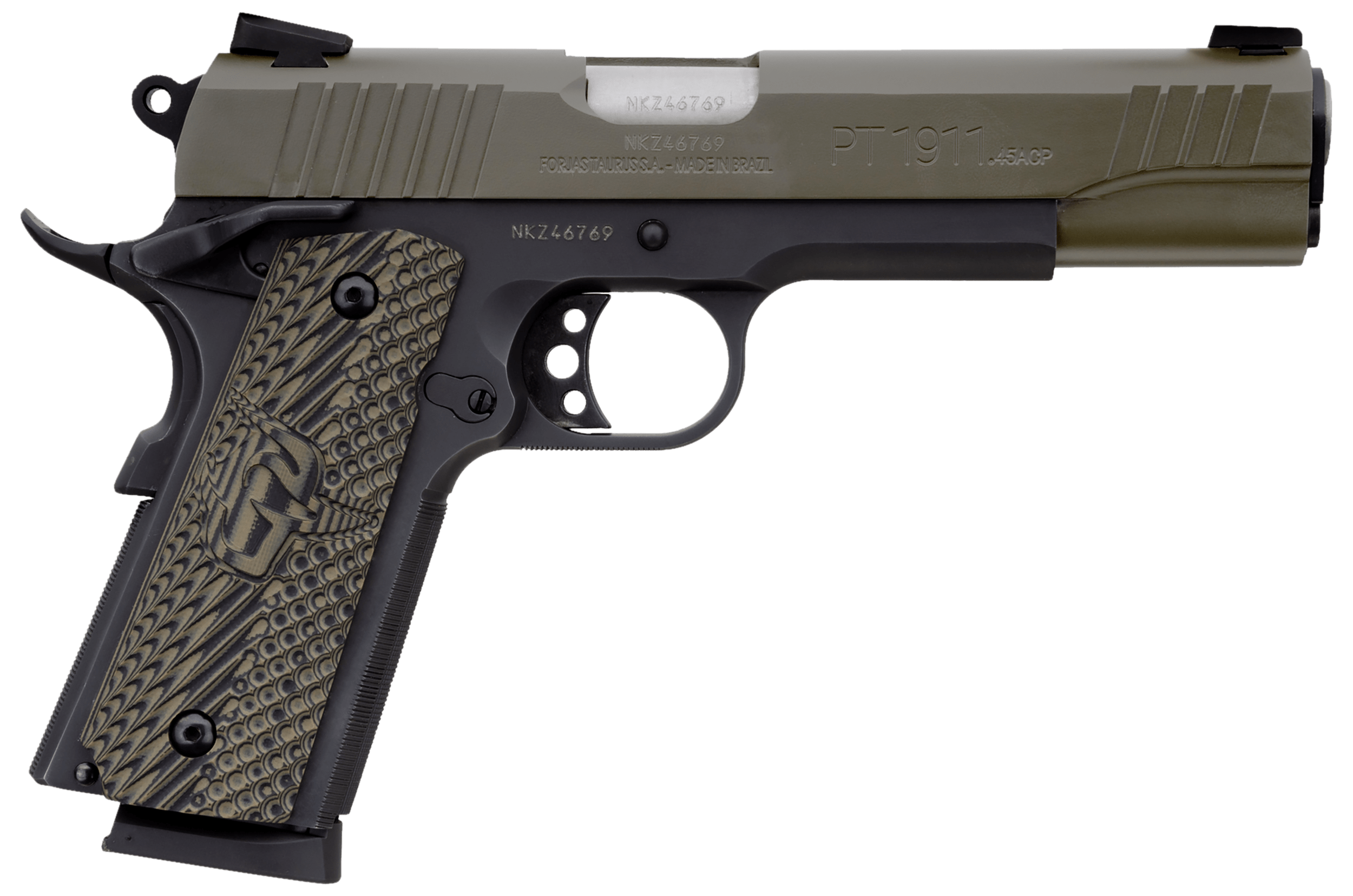 Taurus 1191101MGVZ 1911 45 ACP 8+1 5" Barrel, Matte Black Finish Beavertail-img-0