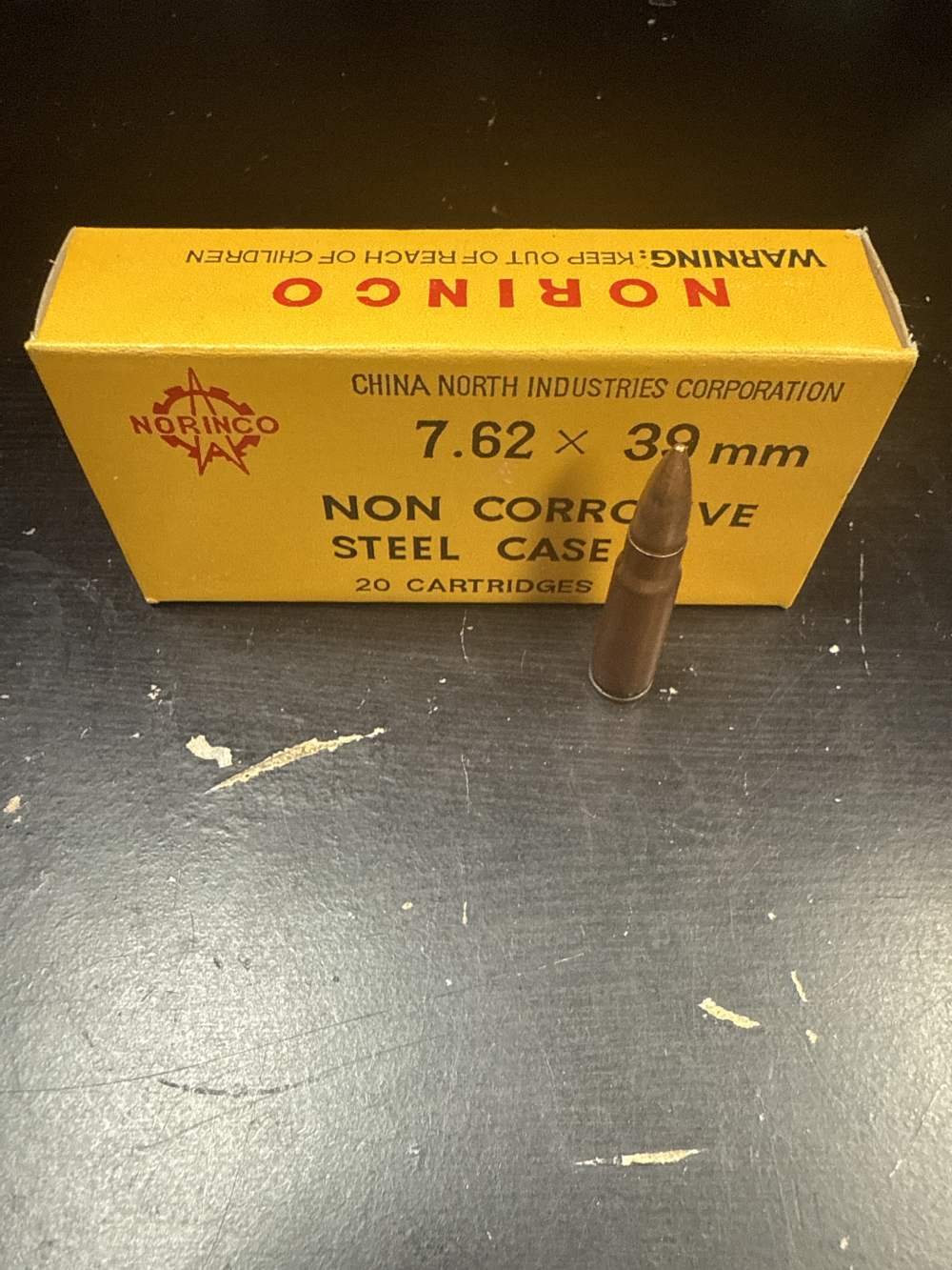 Norinco 7.62x39 20 round box non corrosive -img-0